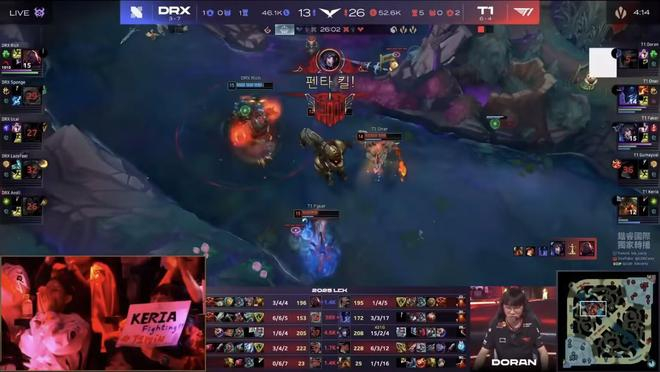 现场官方用faker对比体育节goat